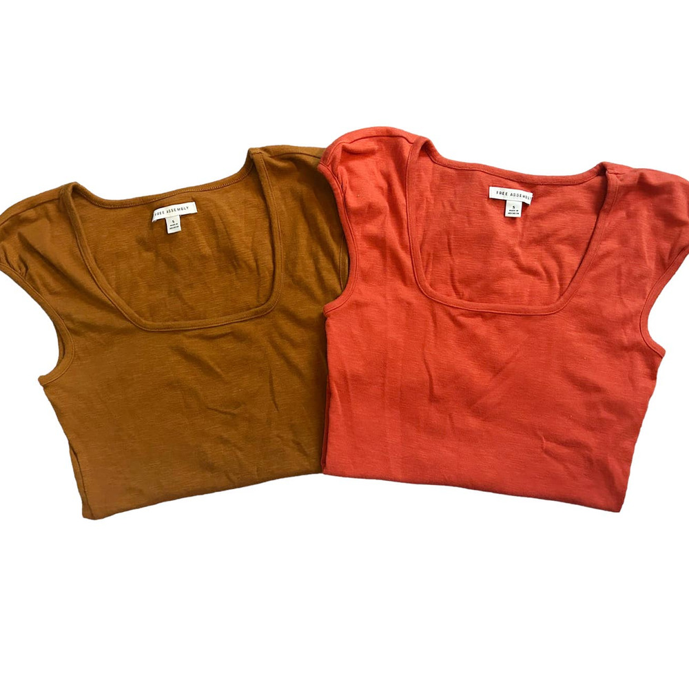 Free Assembly Cotton Bodysuit Bundle Lot of 2 Womens Size S